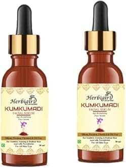 Herbigiri Herbal Kum-Kumadi Face Serum for Miraculous Beauty Fluid Ayurvedic Night Serum 100% Natural Pack of 2 (60ml)