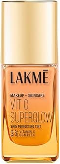 Lakme Makeup+Skincare VitC Superglow Skin Perfecting Tint Warm Natural W180 25ml
