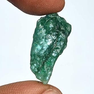 GEMHUB Natural Raw Emerald Green Gemstones for Jewelry Making 10-1000 Carat Crystals and Healing Stones | Rough Emerald Gem Stones