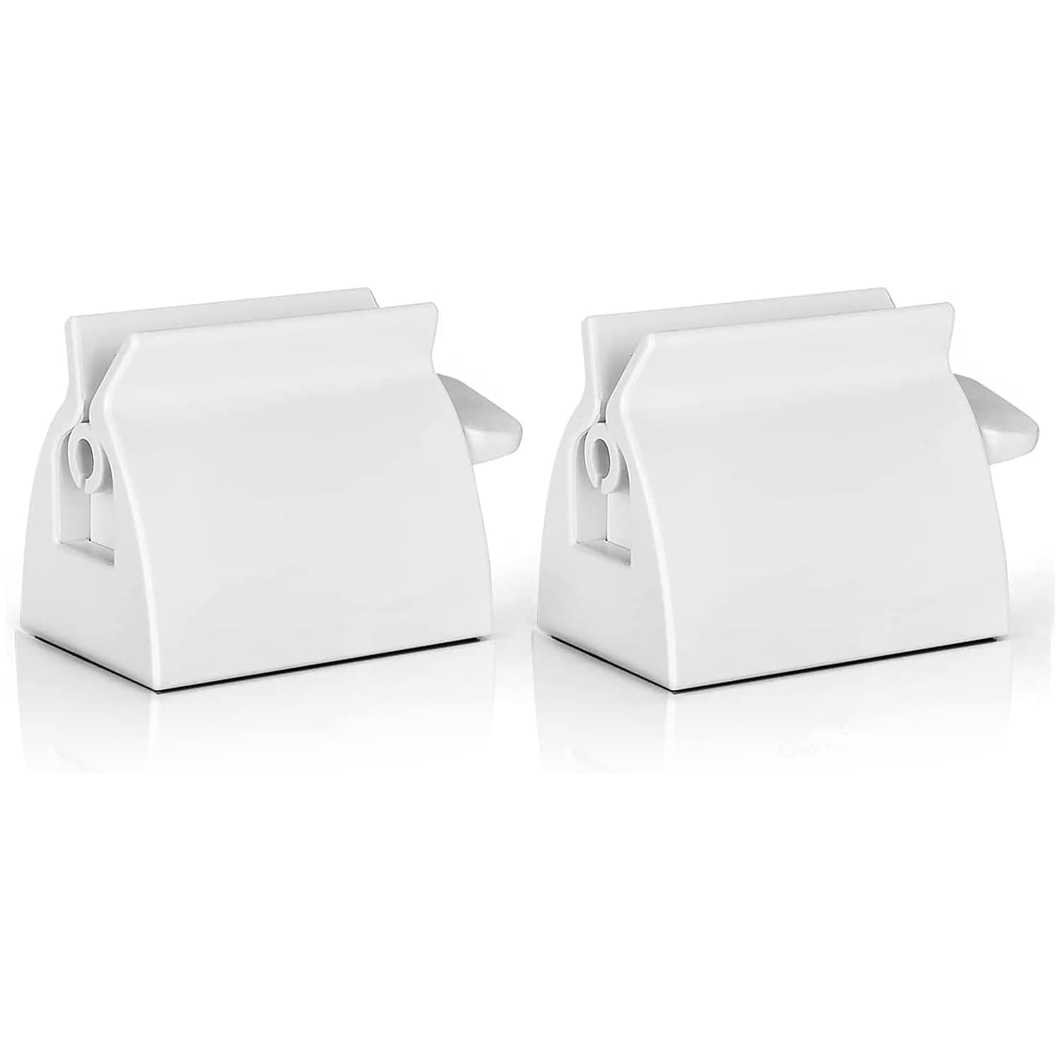 Rolling Tube Toothpaste Squeezer Toothpaste Seat Holder Stand for Bathroom Accessories-2pcs(White)