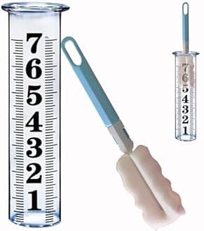 JMBay 7 Inch Plastic Rain Gauge Replacement Tube, Upgrade Freeze Proof Outdoor Plastic Rain Gauges Replacement Tube for Garden Yard Home, Crack Resistance Tube Best pcs Tubes with 1 Clean Brush
