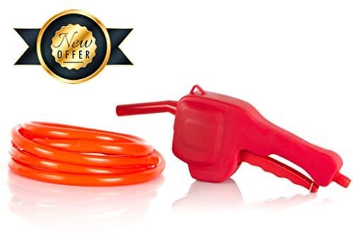 Universal Multi-Purpose Hand Fuel Pump - Easy & Fast Transfer Gas Diesel Petrol Oil Fluids Water - Manual Easy Handle Siphon - Emergency Fluid Changer Extractor - Barrel Canister - One Hand Operation