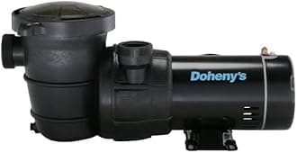 Doheny's 1 HP Above Ground Swimming Pool Pump | 115V, 75 GPM (0.9 THP) | Stainless Steel Shaft, Reinforced Thermoplastic, Low-Noise, High-Efficiency | 1.5" Internal & 2.5" External Threading