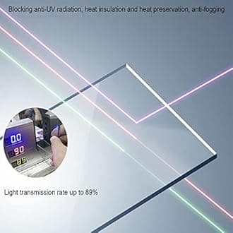 IMPREC Polycarbonate Roofing Sheet, 1.0mm Polycarbonate Panels Sunshine Board Shed Cover Transparent Insulation Daylighting Panels (Color : Clear, Size : 1mx3m)