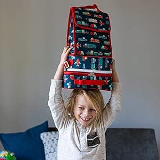 Wildkin Kids Insulated Lunch Box Bag for Boys and Girls, Perfect Size for Packing Hot or Cold Snacks for School and Travel, Mom's Choice Award Winner, BPA-Free, Olive Kids (Transportation)