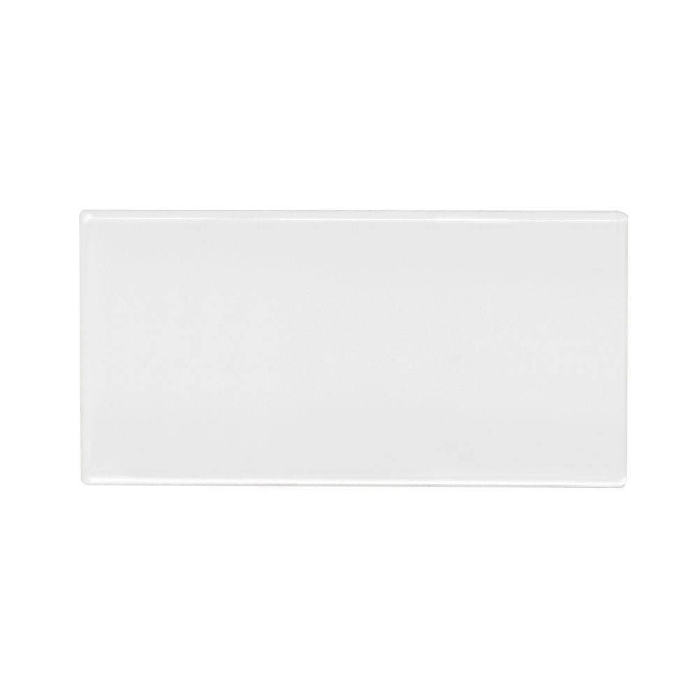 Tenedos White Ceramic 3x6 Glossy Subway Wall Tile Backsplash for Kitchen, Bathroom Shower, Accent Decor, Fireplace (80 Pieces - Box of 10 sq.ft.)