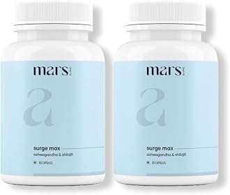 mars by GHC Surgemax Natural Capsules with Shilajit & Safed Musli | Supports Energy, Strength & Immunity | for Active Lifestyle | 120 Capsules | Pack of 2