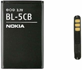Genuine Original Replacement Rechargeable Nokia Battery Akku BL-5CB 800mAh 3.7V 3.0Wh For Nokia 100 1010 1100 100 106 105 113 103 X2-05 C1-01 1800 3108 2135 6086 6108 6230 N72 N91 (BULK PACKAGING)