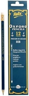 Oxford HB Rubber Tipped Pencils - Pack of 12 (P36010)