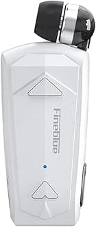 2023 FineBlue F520 Wireless Bluetooth 5.3 Portable Single Headset Headphone Earphone In-Ear Business Earphone Vibrate Vibrating Wear Clip on Vibration Hands-free Calls Remind sports outdoor (White)