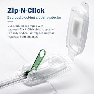 CleanRest PRO Pillow Encasement - Ultimate Defense Against Allergens - Water Resistant, MicronOne Allergen Barrier, Zip-N-Click Technology, Bed Bug Protection (Queen)