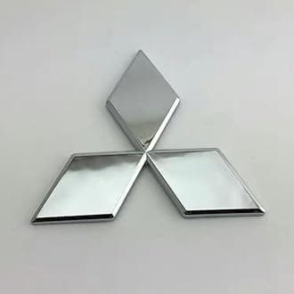 Car Emblem for Mitsubishi L200 Club,ABS Logo Automotive Front and Rear 3D Badge Car Decoration Styling Accessories,Silver-XS