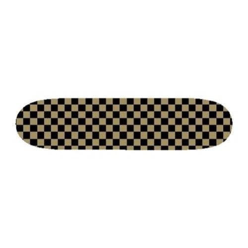 Skateboard Decks Checkered Black / Gold Deck 8.0