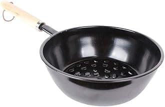 Chimney Starter Safe Wood Handle BBQ Grill Tools Charcoal Starter Basket Pot Portable Camping Barbecue Brazier Charcoal Fire Pot