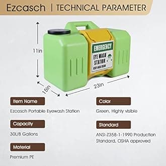 Ezcasch Portable Emergency Eyewash 9-Gallon
