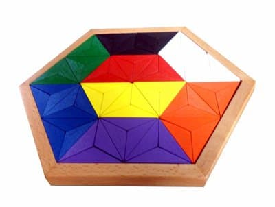 Froebel USA Hexagonal Triangle Mosaic Pattern Blocks