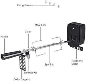 Outdoor Large Grill Rotisserie Automatic Barbecue Kit Automatic Rotisserie Grill Tools Barbecue Accessories for Camping Picnic