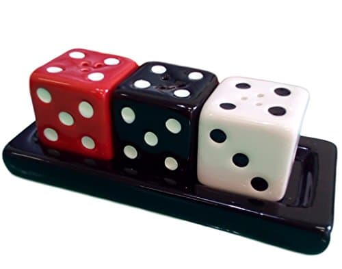 Ducomi Ceramic Salt and Pepper Shaker Set Dice