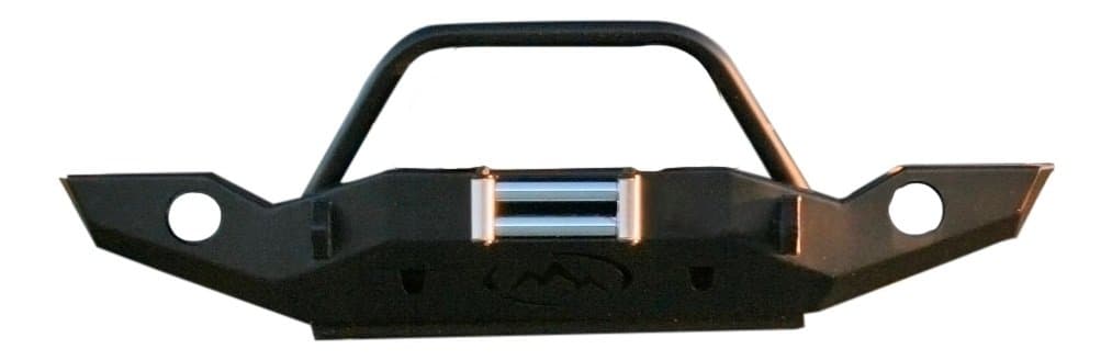 Expedition One JK_FB100_H - Trail Series Full Width Raw Front Winch HD Bumper with Center Hoop