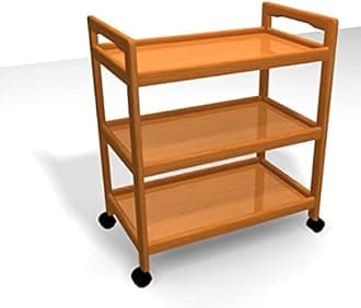 Solid Wood Serving Trolley for Kitchen Living Room bar cart Natural Finish