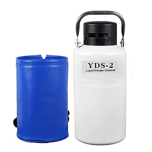 Liquid Nitrogen Dewar Vessel 2 Liter Cryogenic Container 2L 30 mm Diameter with Straps Carry Bag Factory Outlet (YDS-2)