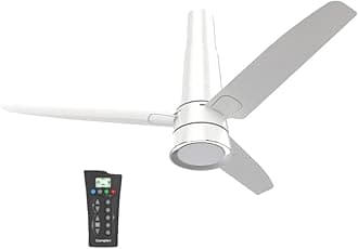 Energion Roverr Smart iOT Enabled 1200mm BLDC Ceiling Fan | Light Dimming Feature | Remote Control | 5 Years Warranty (Pristine White), Pack of 1