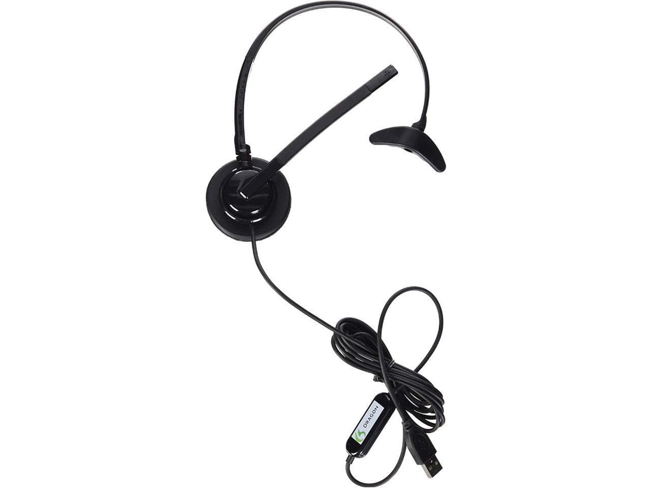 Dragon Nuance USB Headset, Dictate Documents and Control your PC – all by Voice, [PC Disc], Black