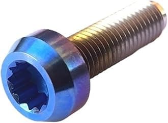 Compatible With 6Pcs Titanium BBS Split Rim Bolts M7*24 Mm 12 Point Hea D Screw Ti6Al4V Two-Piece Three Pieces Wheel Hub Ti Fastener(Burnt Blue,M7x24)