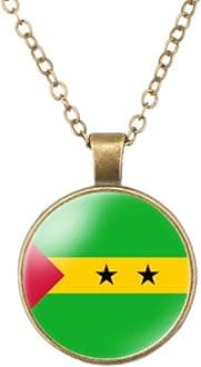 World Most Countries Flag Zinc Alloy Necklace Pendant Necklace for Men Women