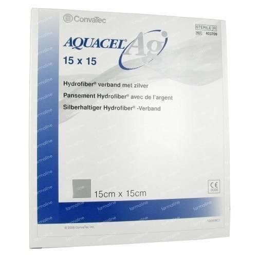 Silver Hydrofiber Wound Dressing 15cm x 15cm x 1