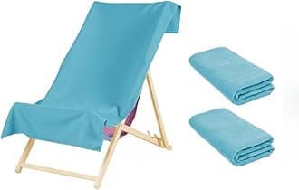 Brentfords Beach Towel Holiday Essentials, Beach Towels for Adults Quick Dry Towel Swimming Pool Gym Yoga Microfibre Towel Large Sand Free, Sea Blue Set of 2