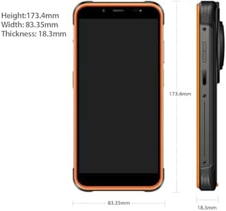 Ulefone Power Armor 16S Rugged Phones, 16+128GB, 50MP+8MP Camera, 9600mAh, 122dB Speaker, 5.93” Screen, Android 13, 3-Card Slot, NFC/GPS, Dual 4G LTE Unlocked Smartphone (Orange)