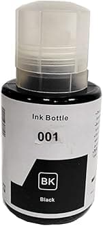 001(127ML) Pigment Black Refill Ink Bottle for USE in ECO Tank L4150, L4160, L6160, L6170, l6190 Ink Tank Printers -Black(127ML)