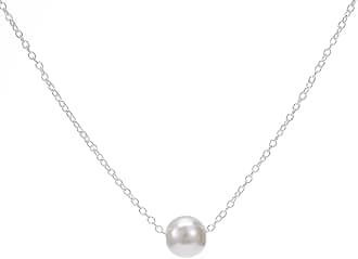 Yalice Tiny Pearl Choker Necklace Chain Short Pendant Necklaces Floating Wedding Bridesmaid Jewelry for Women