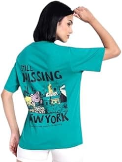 ECOTONIQUEOversized Graphic Printed Women's Organic Cotton T-Shirt