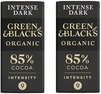 2 x Green & Black's Organic 85% Dark Chocolate Bar 90g - Richer and Creamier Taste (Original Milk Chocolate)