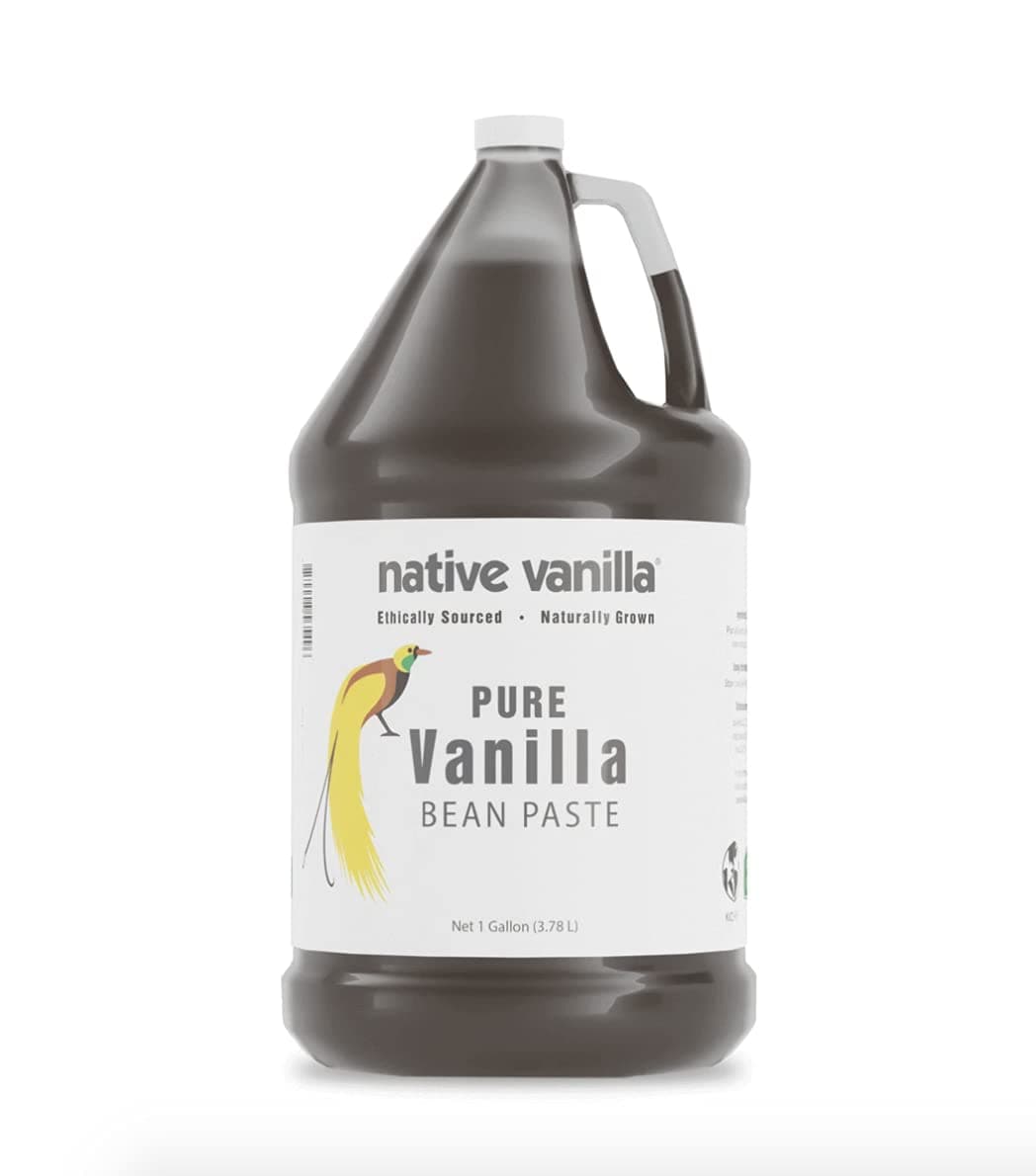 Native Vanilla - All Natural Pure Vanilla Bean Paste - 1 Gallon Bottle 128 Fl Oz - No Added Sugar - For the Home Chef for Cooking, Baking, and Dessert Making