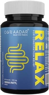 AADAR Re-LAX Constipation Relief, Ayurvedic Digestion Support and Bowel Wellness Capsules, 60 Units - with Senna, Harade, Ajwain Capsules for Digestion