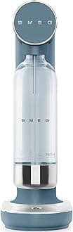 Smeg SKC01SBM Soda Maker, Non-Slip Feet, Space Saving Design, 800ml, Storm Blue