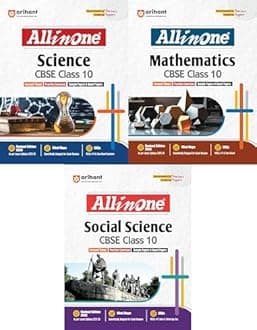 Arihant: All in One for Class 10 CBSE | Science | Maths | SST | - Set of 3 Books with Mind Maps, CBQs, Practice, Sample & Board Papers [ORIGINAL BOOKS-TOP GRADE PAPER & PRINT] - for 2026 Exams