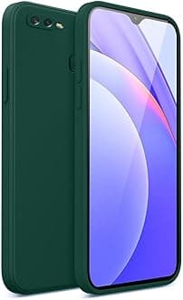 LIRAMARK Silicone Soft Back Cover Case for Oppo F9/F9 Pro/A5/A5s/A7/A11k/A12/Realme 2/2 Pro/U1 (Green)