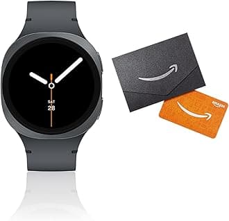 Samsung Galaxy Watch 8 40mm Bluetooth Smartwatch + Gift Card, Cushion Design, Fitness Tracker, Sleep Coaching, Running Coach, Energy Score, Graphite [US Version, 2Yr Warranty]