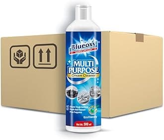 Multi-Purpose Cream Cleaner – 500ml x 24 Pack | Heavy-Duty Surface Cleaner for Kitchen, Bathroom, Tiles, Sinks & Washrooms | Tough Stain Remover for Ceramic, Steel, Chrome & Hard Surfaces