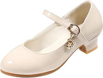 Girls Dress Shoes Wedding Party Heel Mary Jane Princess Flower Shoes Crystal Shoes (Little Kid/Big Kid)