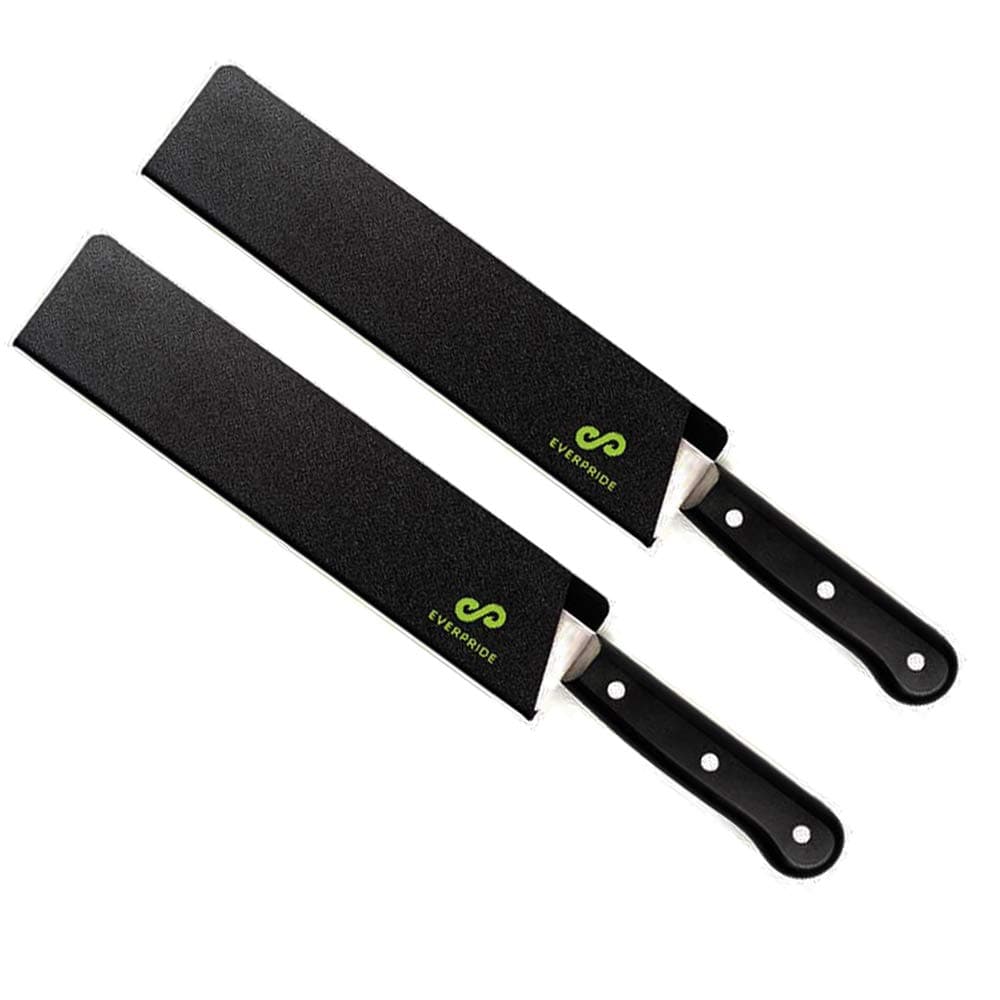 12 Inch Chef Knife Guard Set (2-Piece Set) - Long Knives Blade Edge Cover Sheaths - Durable, BPA-Free, Felt Lined, Sturdy ABS Plastic - Knives Not Included