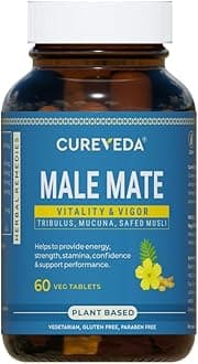 Herbal Male Mate | Testosterone Support Supplement For Men | Tribulus, Mucuna, Safed Musli | 60 tab