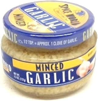 Spice World Minced Garlic 4.5 Oz Jar [Pack of 2]