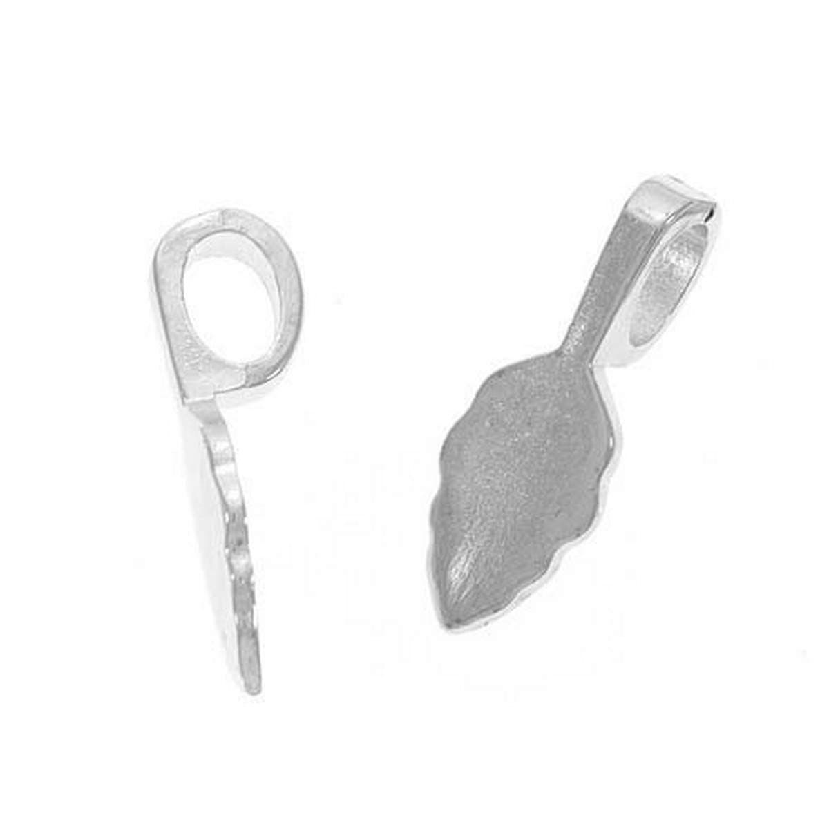 Aanraku Bails - 50 Medium Silver-Plated Pendant Bails