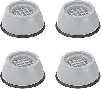 VIBRAT Plastic Washer Dryer Anti Vibration Pads With Suction Cup Feet, Fridge Washing Machine Leveling Feet Anti Walk Pads Shock Absorber Furniture Lifting Base(4 Piece).