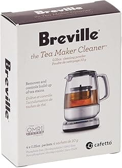 BTM100 Revive Organic Tea Maker Cleaner, Kettle Cleaning Powder, 4 Pack